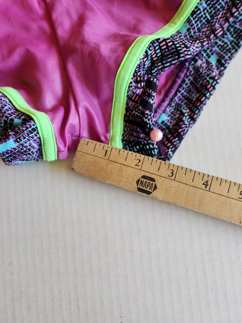 Alto Giro Brazil Athletic Layered Running Shorts Purple Neon Green Trim Size S - Picture 10 of 13